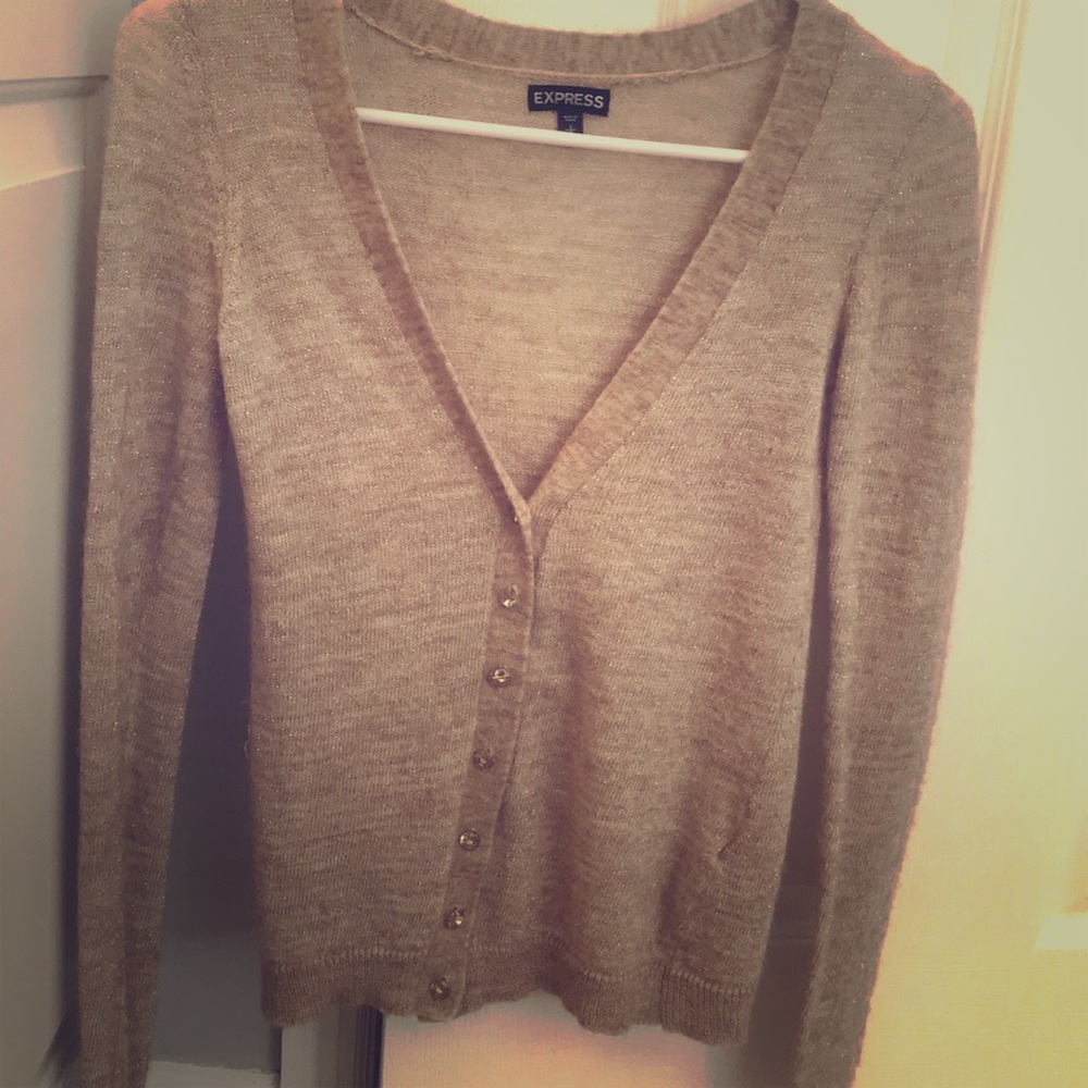 Tan sparkly cardigan